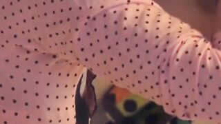 Japanese hottie solo drills tight pink cunt for loud fun