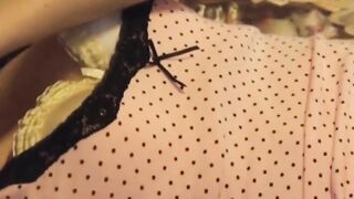 Japanese hottie solo drills tight pink cunt for loud fun