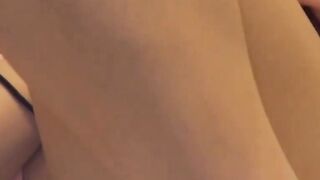 Japanese hottie solo drills tight pink cunt for loud fun