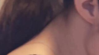 Japanese hottie solo drills tight pink cunt for loud fun