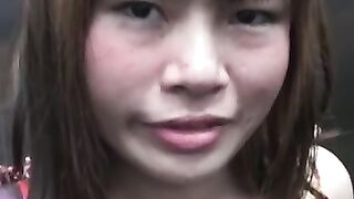 Petite nymph gives an oral job