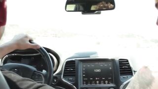 tHIS HOT AND HORNY ts GIVES ME HANDJOB WHILE RIDING