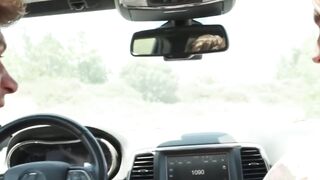 tHIS HOT AND HORNY ts GIVES ME HANDJOB WHILE RIDING