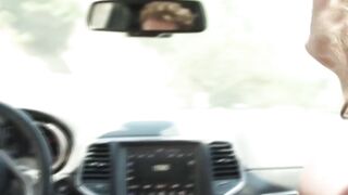 tHIS HOT AND HORNY ts GIVES ME HANDJOB WHILE RIDING