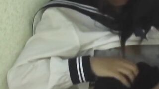 Voyeur cant stop filming lusty Japanese babe fingering