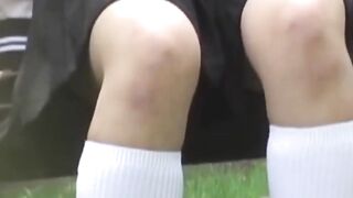 Voyeur cant stop filming lusty Japanese babe fingering