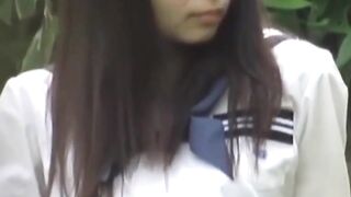 Voyeur cant stop filming lusty Japanese babe fingering