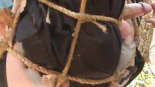 Officer Jimmy Bullet shown no mercy while restrained to a tree