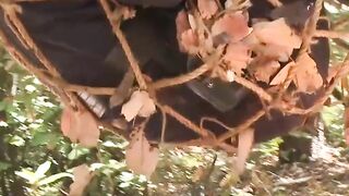 Officer Jimmy Bullet shown no mercy while restrained to a tree