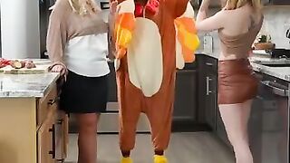 Clothed for Thanksgiving, Demi Hawks is just into the process of being lectured by her MILF about not being erotic