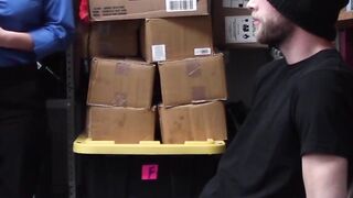Officer Krissy Lynn lures Dylan Snow with her cunt for freedom
