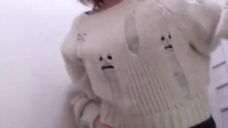 Japanese babe drops panty to piss under a spy camera lens