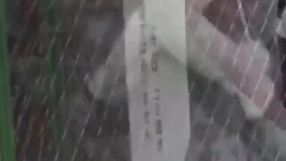 Japanese babe drops panty to piss under a spy camera lens