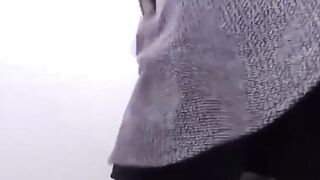 Japanese babe drops panty to piss under a spy camera lens