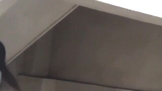 Two schoolbabes tailed by voyeur to capture peeing moments