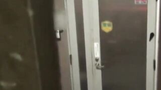 Two schoolbabes tailed by voyeur to capture peeing moments