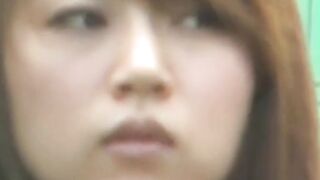 Uniformed girl rubs under her skirt and pees through panties
