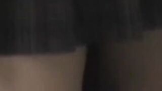 Schoolgirl rubs pussy and gushes a golden stream outside