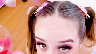 POV fucking busty pigtails hottie in roller skates