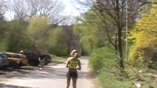 Mind-blowing outdoor blowjob