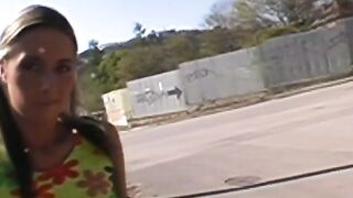 Mind-blowing outdoor blowjob