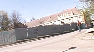 Mind-blowing outdoor blowjob