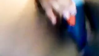 Black BBW Tests Her New Sex Toy on Webcam