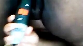 Black BBW Tests Her New Sex Toy on Webcam