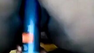 Black BBW Tests Her New Sex Toy on Webcam