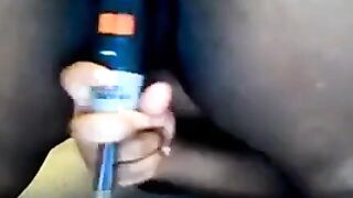 Black BBW Tests Her New Sex Toy on Webcam