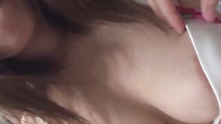 Asami Uemuras sexy whimpers fill room while cunt is fingered