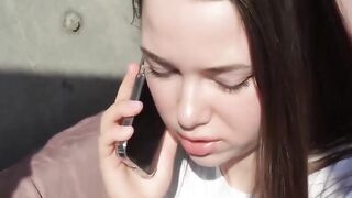 Amateur Russian Valeria Sladkih cheats with hard-core sex, phone call with hubby.