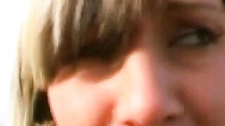 Sexy girl's shaved cunt banged