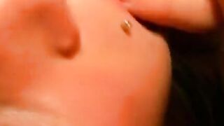 Sexy girl's shaved cunt banged