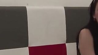 Chick explores her new dildo