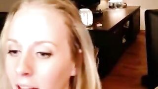 Big-Titted Blonde Amateur's Wildest Orgasm with Dildo