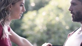 Stranded blonde MILF hitchhikes and fucks big dick stud outdoors