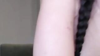 Slut with pigtails suck cock and takes hard BBC pounding