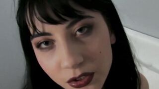 Hot Charlotte Sartre milks my cock with her sexy feet and soft fingers
