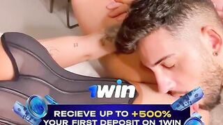 Kevlyn Santos gives an awesome oral orgasm, Brazilian redhead with gigantic boobs!!