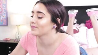 Busty teen Sofia Moon sucks long and deep on pulsing hard cock meat