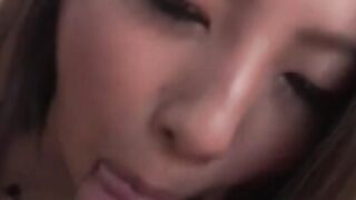 Exquisite and wet Asian blowjob