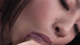 Exquisite and wet Asian blowjob