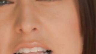 Horny teen fills twat with toys