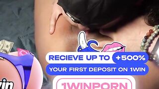 Intense g-spot fellating and eating, arse gape, loud moaning orgasm, molten couple,