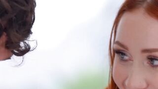 Redhead petite Scarlet Skies learned to use stepdads throbbing hammer
