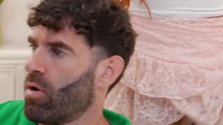 Redhead petite Scarlet Skies learned to use stepdads throbbing hammer