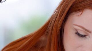 Redhead petite Scarlet Skies learned to use stepdads throbbing hammer