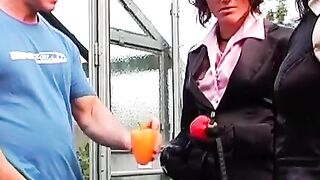 Babe fucked roughly with toy