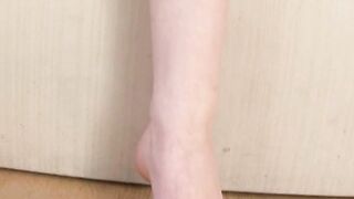 Flaming nude teen sucks hard